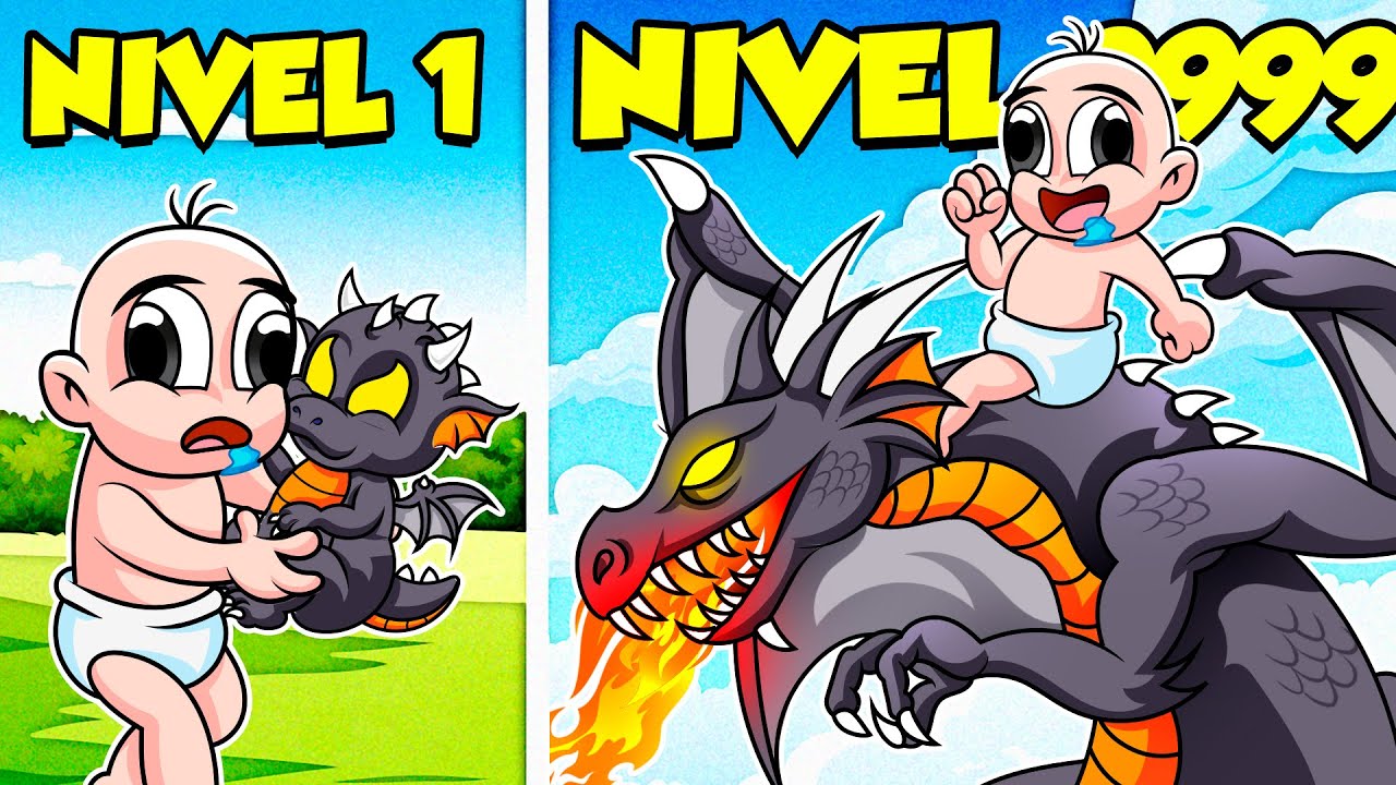PASAMOS DE DRAGON NOOB A DRAGON LEGENDARIO 99999 😱 BEBE NOOB en ROBLOX!!