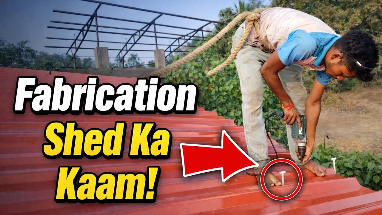 Fabrication Shed Ka Kaam 🥰 Shed Fitting Full Process👍