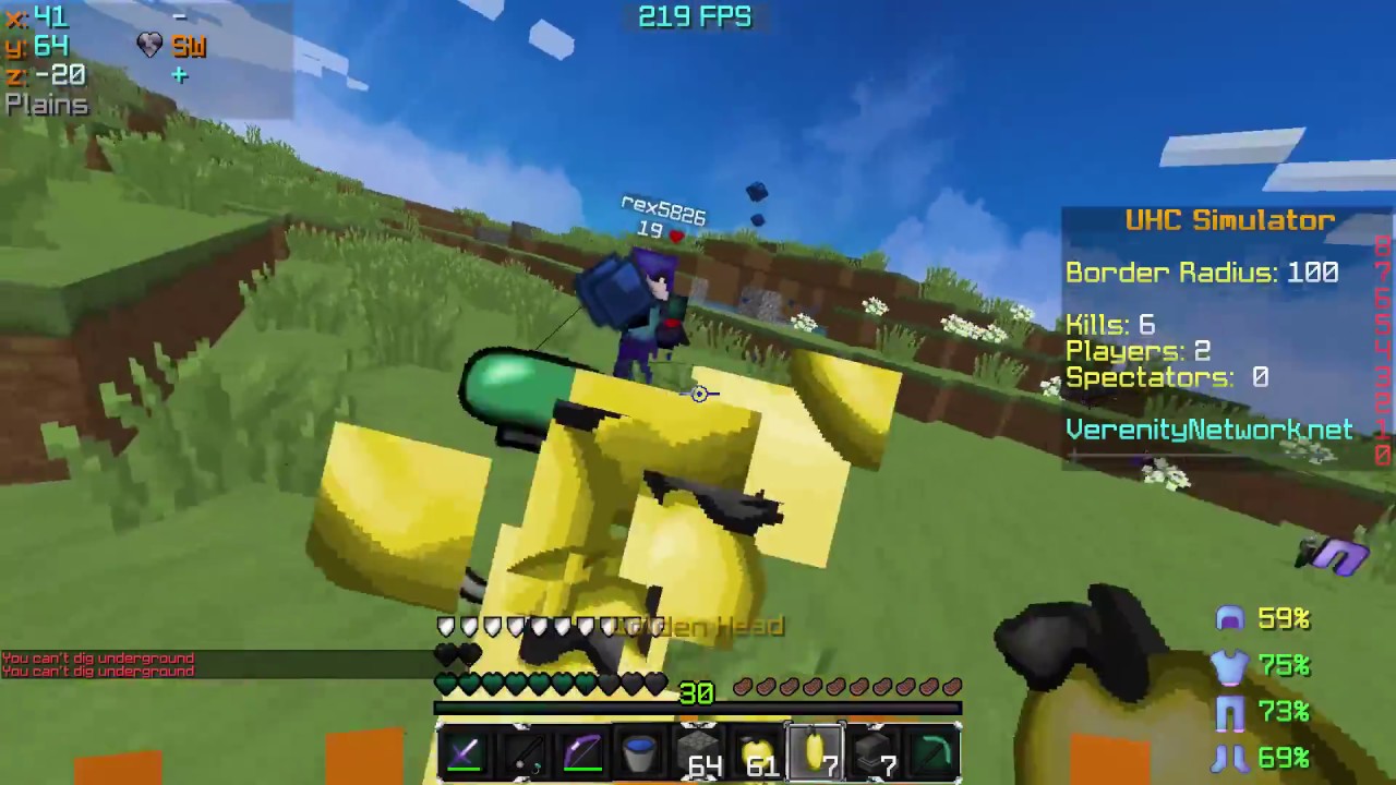 Fight against rex5826 (UHC Simulator)