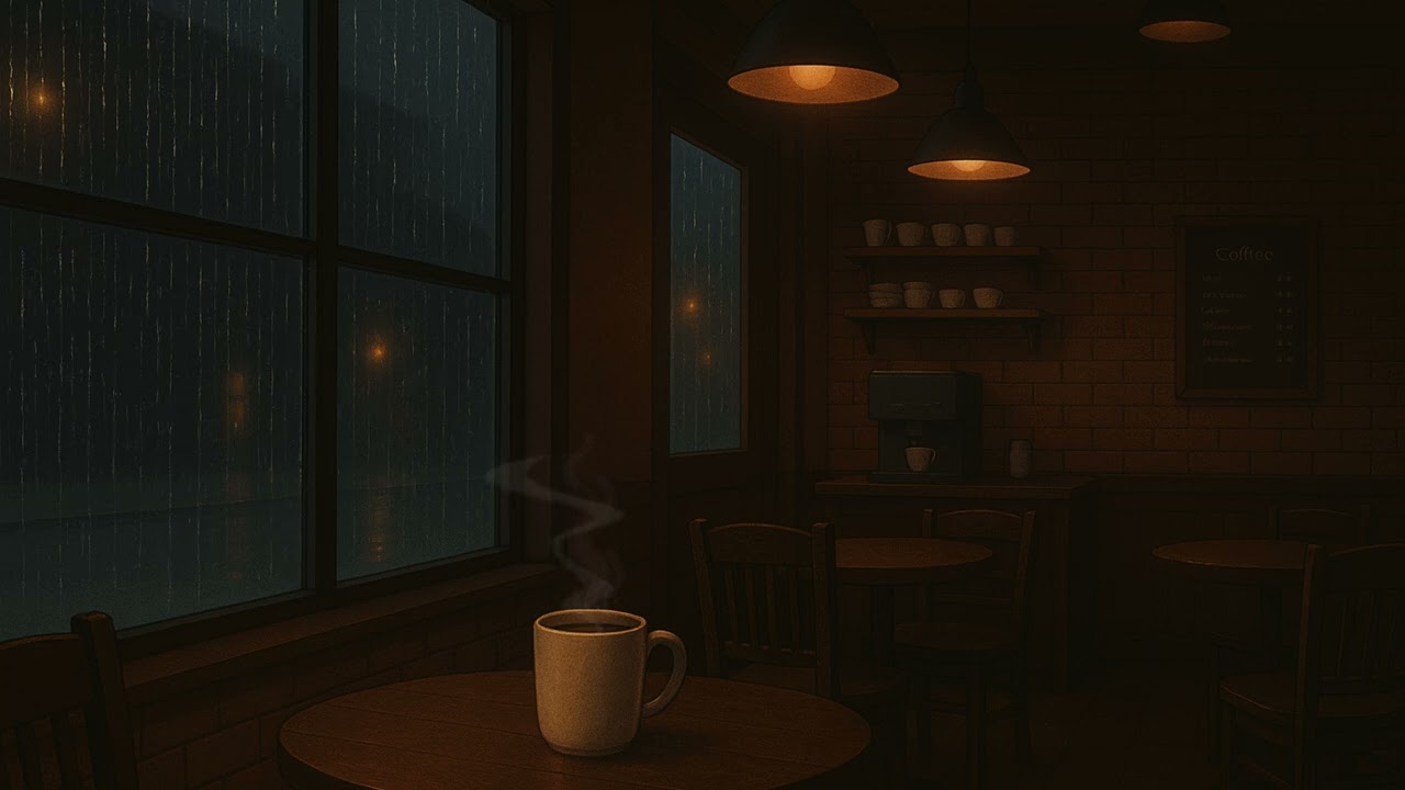 Chillin at the Lo-Fi Cafe on a rainy day