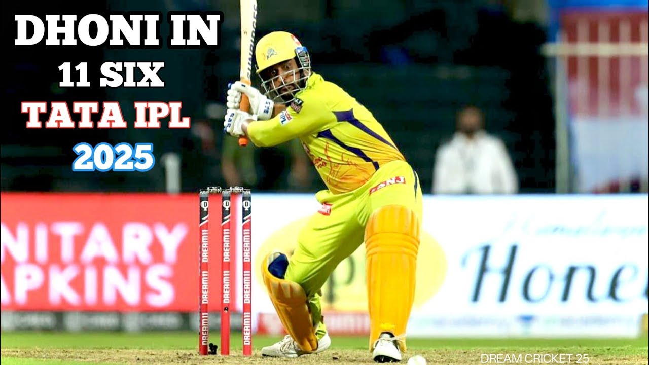 TATA IPL MS DHONI IN 11 SIXES 2025#cricket #ipl