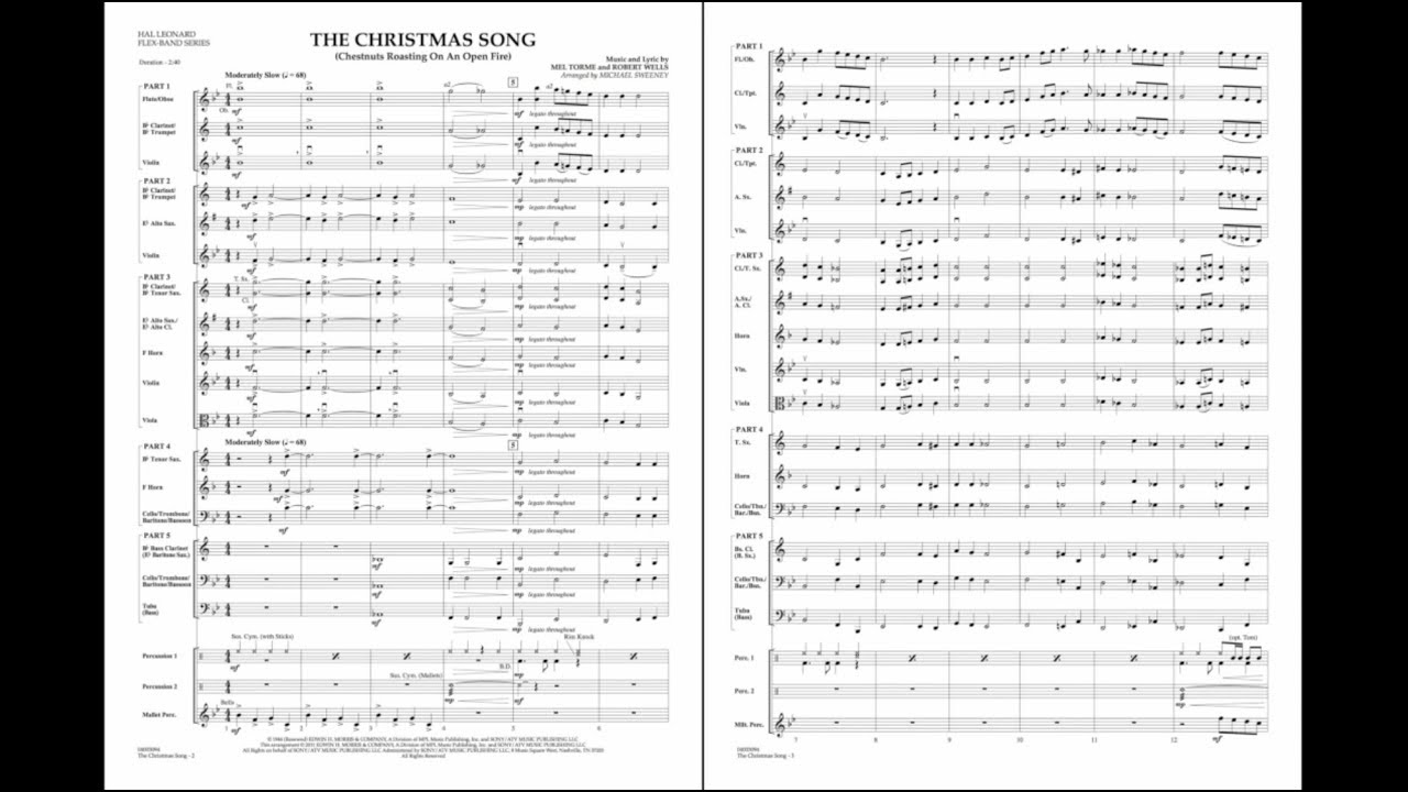 The Christmas Song arranged by Michael Sweeney