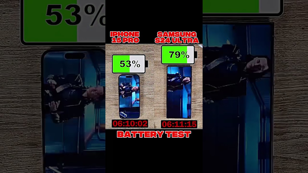 🔥 SAMSUNG S24 ULTRA VS IPHONE 15 PRO MAX: Ultimate Battery Test! ⚡