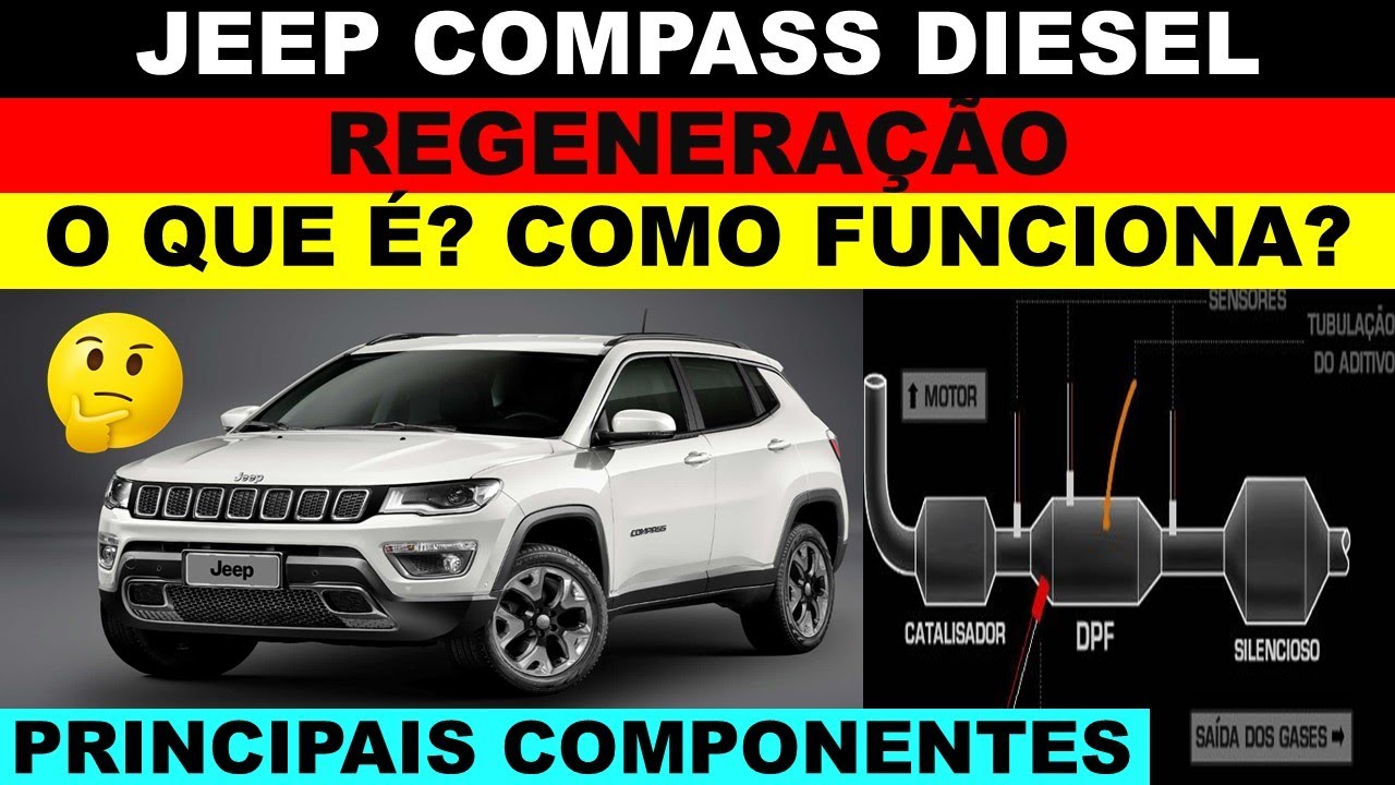 Compass diesel regeneração como funciona? Principais componentes DPF sensor fuligem Toro Renegade