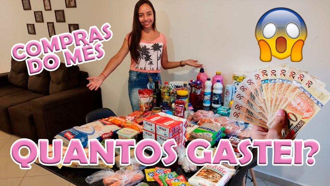 QUAL É O GASTO DE UM CASAL POR MÊS! / COMPRAS NO MERCADO - Por Thaynara Leite