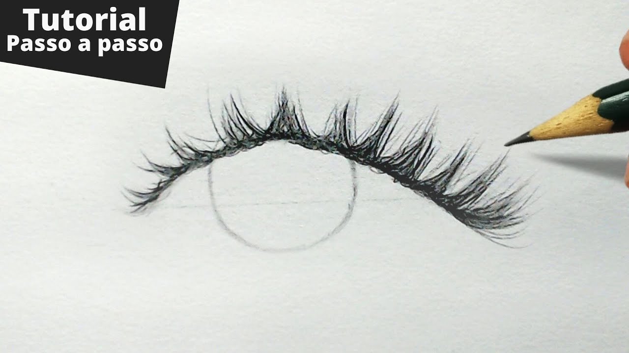 COMO DESENHAR CÍLIOS REALISTAS SIMPLES E FÁCIL PASSO A PASSO PARA INICIANTES
