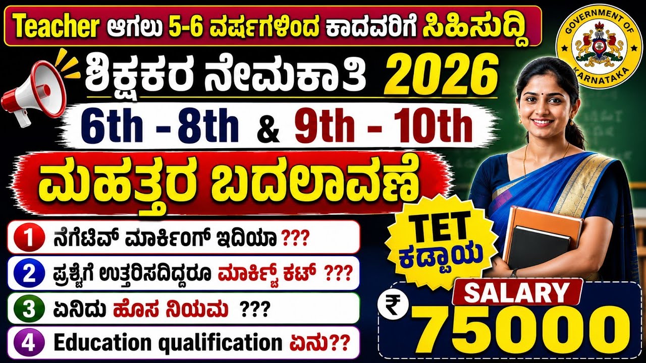 Teachers Recruitment 2026/6-8 Teachers & 9-10 Teachers recruitment/ GPSTR, HSTR Notification 2026