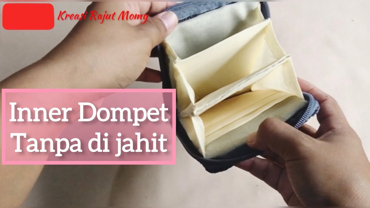 Cara membuat inner dompet tanpa di jahit cukup pakai lem tembak