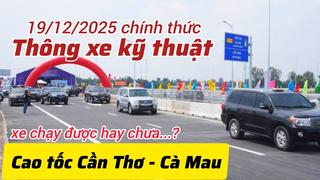 Автомагистраль Кантхо — Камау официально открыта для движения, но вся ее 110-километровая протяже...