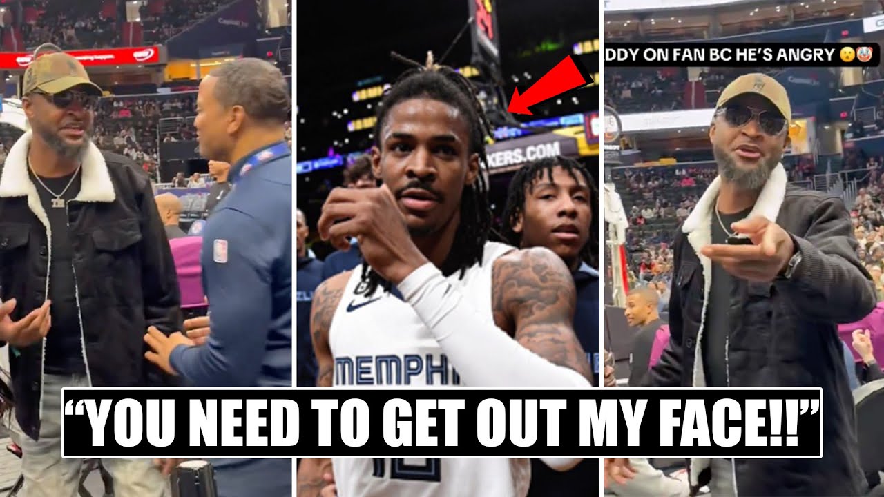 Ja Morant Things Get DISRESPECTFUL Court Side! Tee Morant PULLS UP on FAN! #jamorant #nbafans