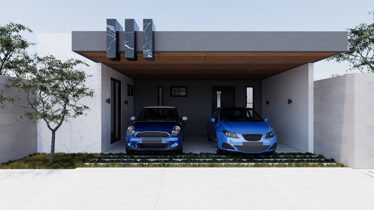 casa MODERNA 8 X 18 / etapa 1 / planta baja