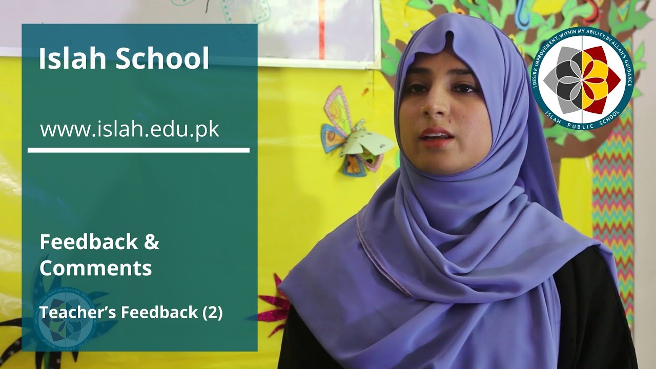 Teacher’s Feedback (2) | Islah Public School | Islamic Education | Charity School in Rawalpindi