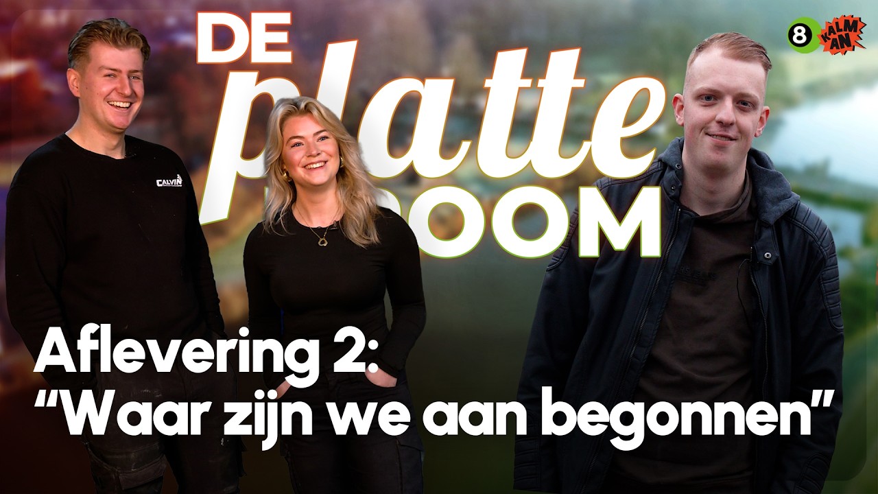 Liz, Calvin en Matthijs werken hard aan eigen droomwoning- De Platte Droom (Aflevering 2)