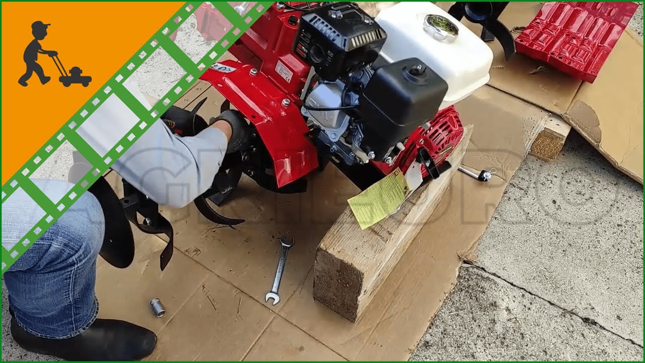 Eurosystems Euro 102 Garden Tiller powered by Honda GX 200 petrol engine - Customer's video