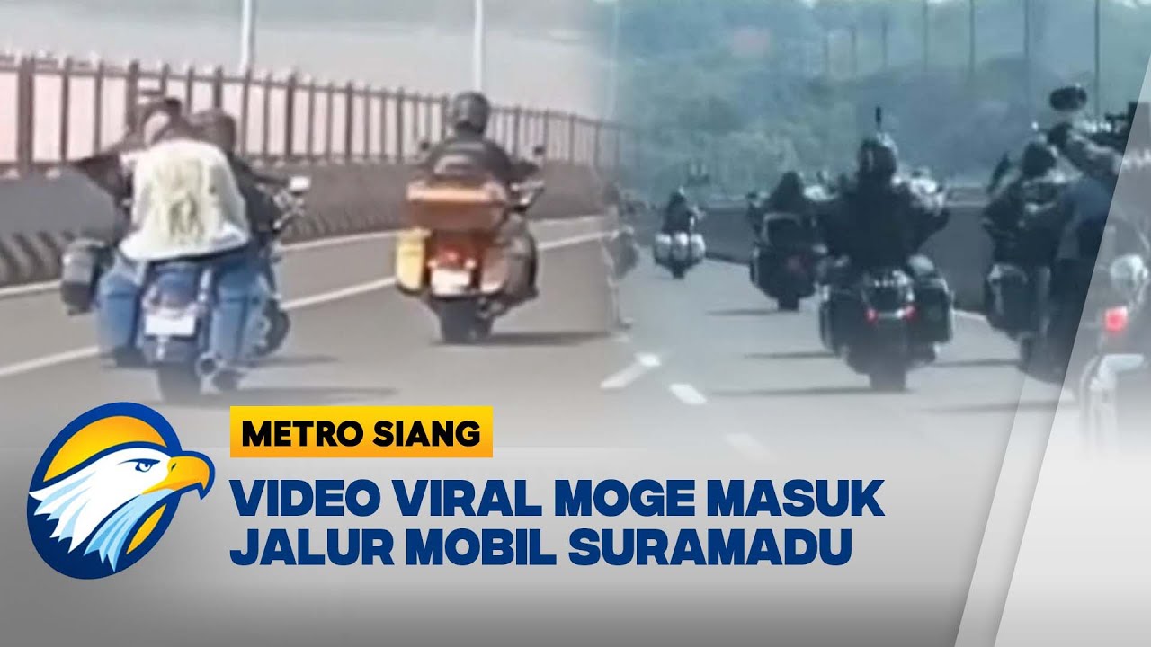 Rombongan Moge Masuk Jalur Mobil di Suramadu - [Metro Siang]