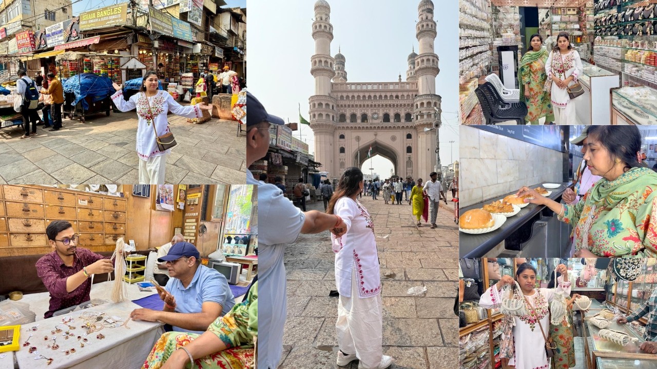 Hyderabad Chaar Minaar mai bahut kharcha ho gaya | Laad Bazar Shopping, Bangles, Real Pearl necklace