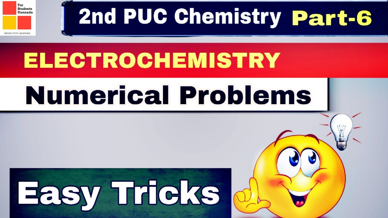 2nd PUC Chemistry Electrochemistry Numericals in Kannada|Electrochemistry numerical problems Kannada