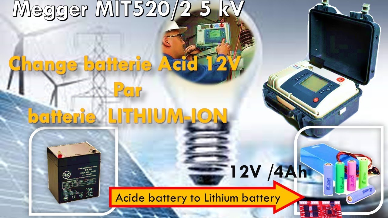 تغيير بطارية جهاز ميجر ​الخاص باختبار عزل المحركات والكابلات 5Kv