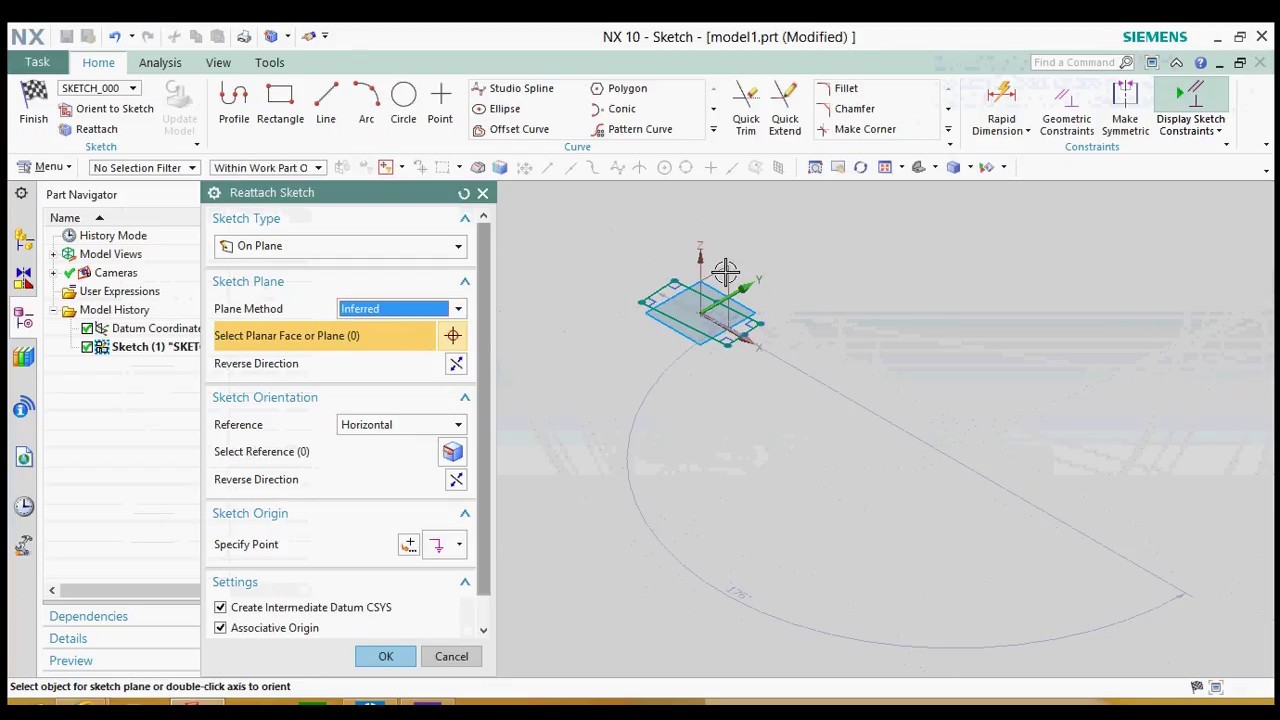 how to change working plane in nx
