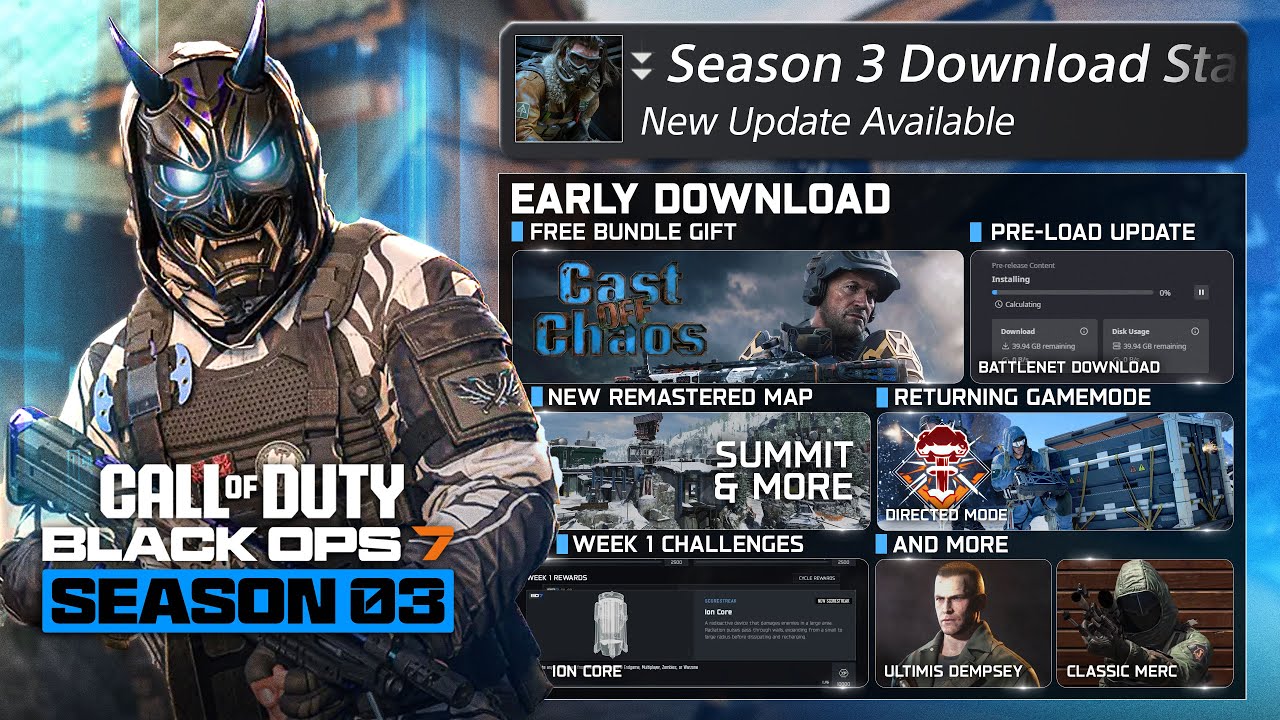 Новое обновление Black Ops 7 Season 3 в раннем доступе&hellip; (Огромное обновление 40 ГБ)