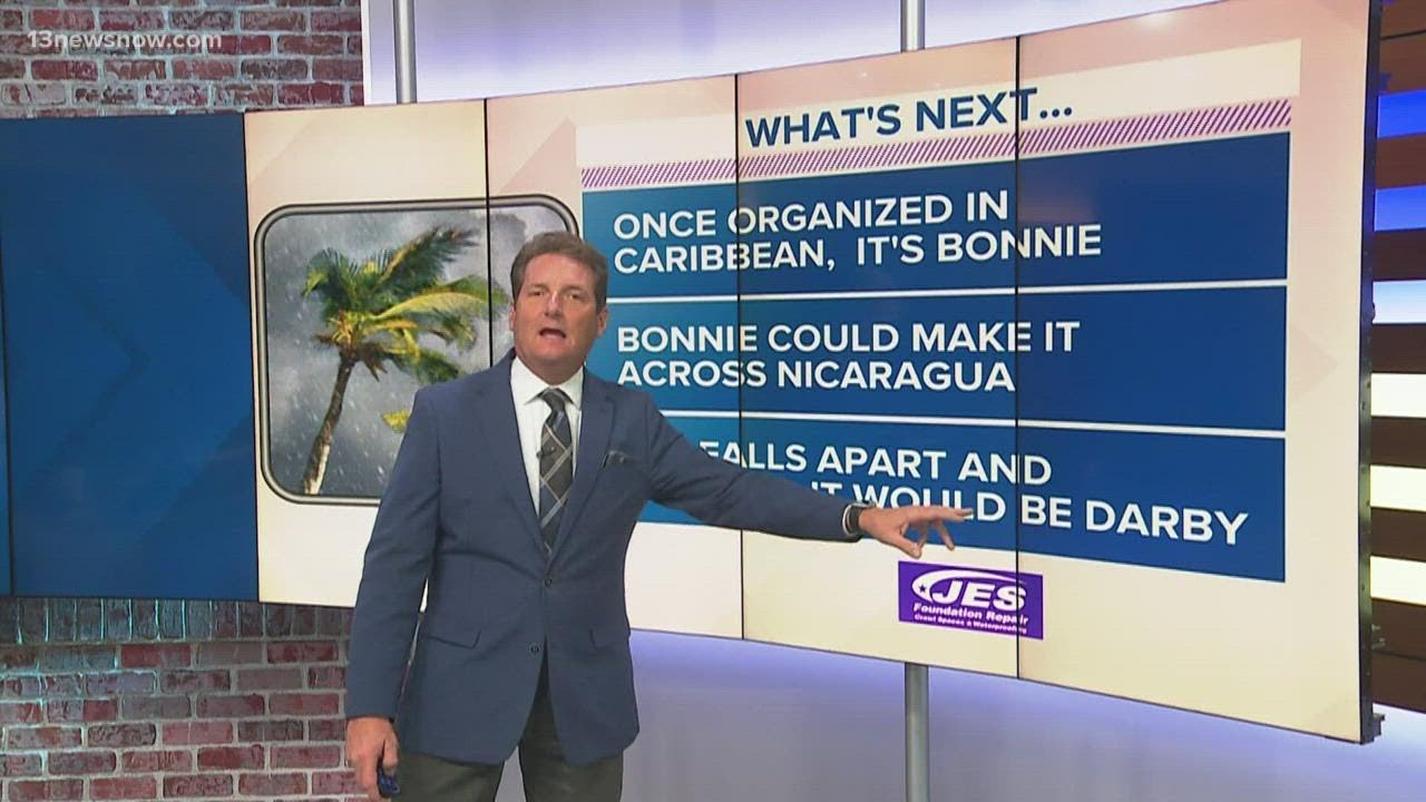 A storm system forming now could become 'Bonnie.' What happens if it falls apart, forms again?
