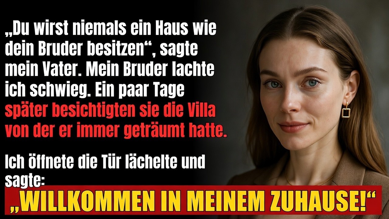 Meine Eltern sagten, ich schaffe nie ein Haus wie mein Bruder – doch ich zahlte 5 Mio € bar zuerst!