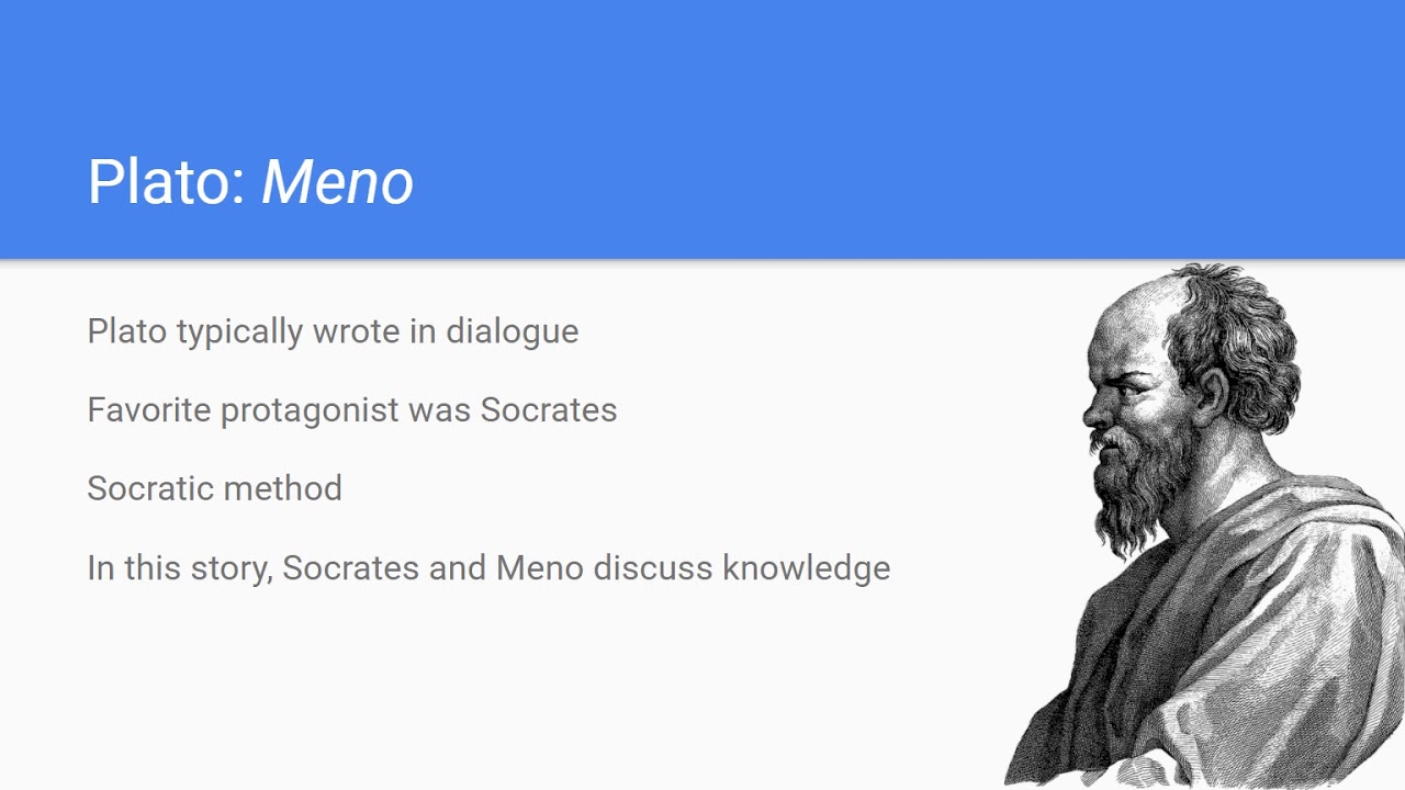 Innate Knowledge: Plato, Meno