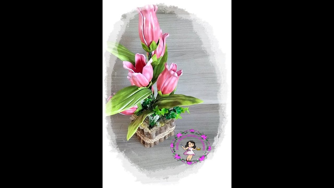 DIY- Montagem do Galho da Flor Narciso em Eva- Para Iniciantes