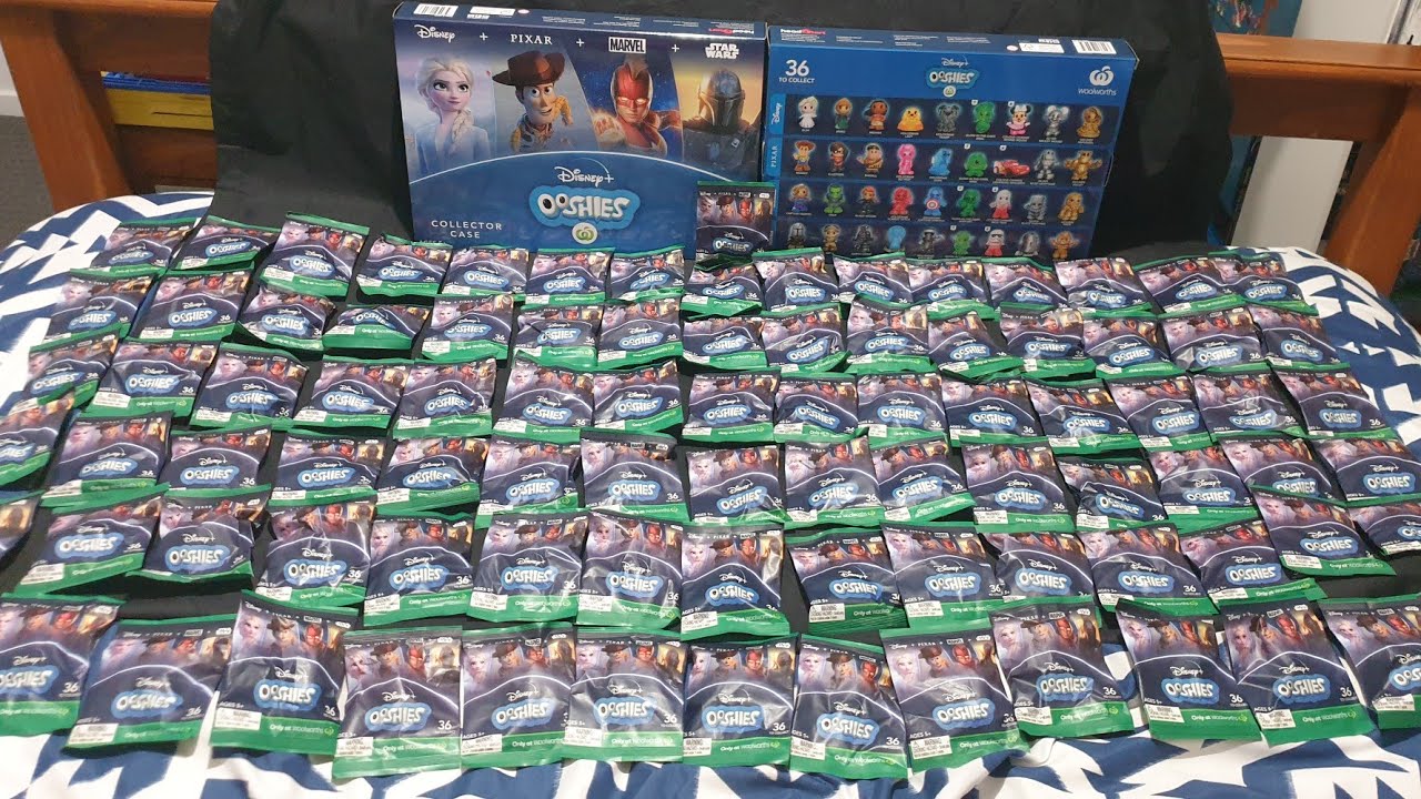 Unboxing: 91 Disney Plus + Ooshies exclusively from Woolworths Australia - Hunting for Baby Yoda