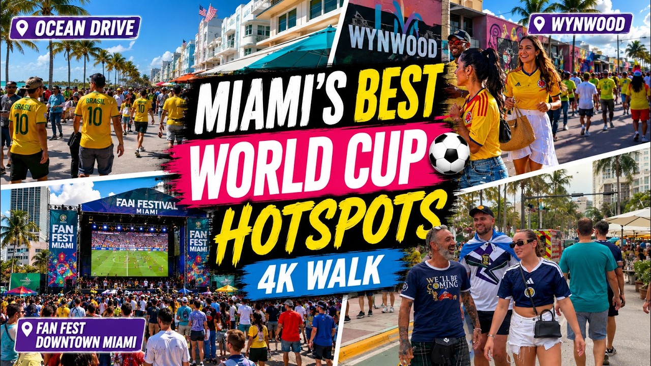 Miami's Best World Cup Hotspots ⚽🌴 | 4K Walk