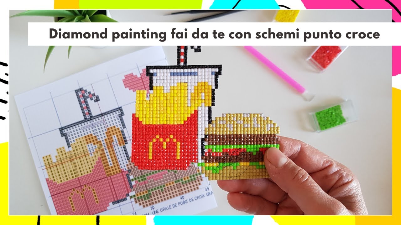 DIAMOND PAINTING FAI DA TE con SCHEMI PUNTO CROCE (2021) diamond painting tutorial #7