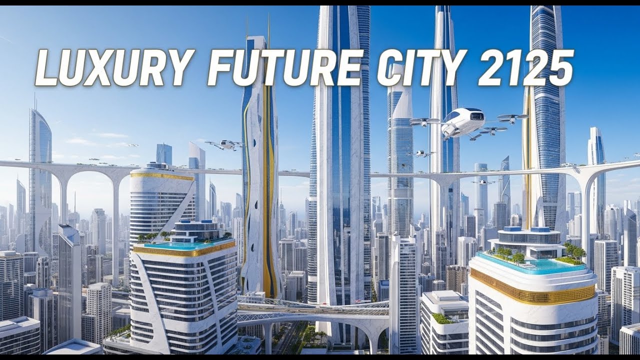 Ultra-Luxury Futuristic City 2125 | Daylight 8K Sci-Fi Metropolis