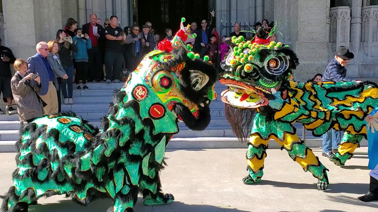 Kei Lun Martial Arts: Chinese New Year 2020 lion dance at Grace Cathedral