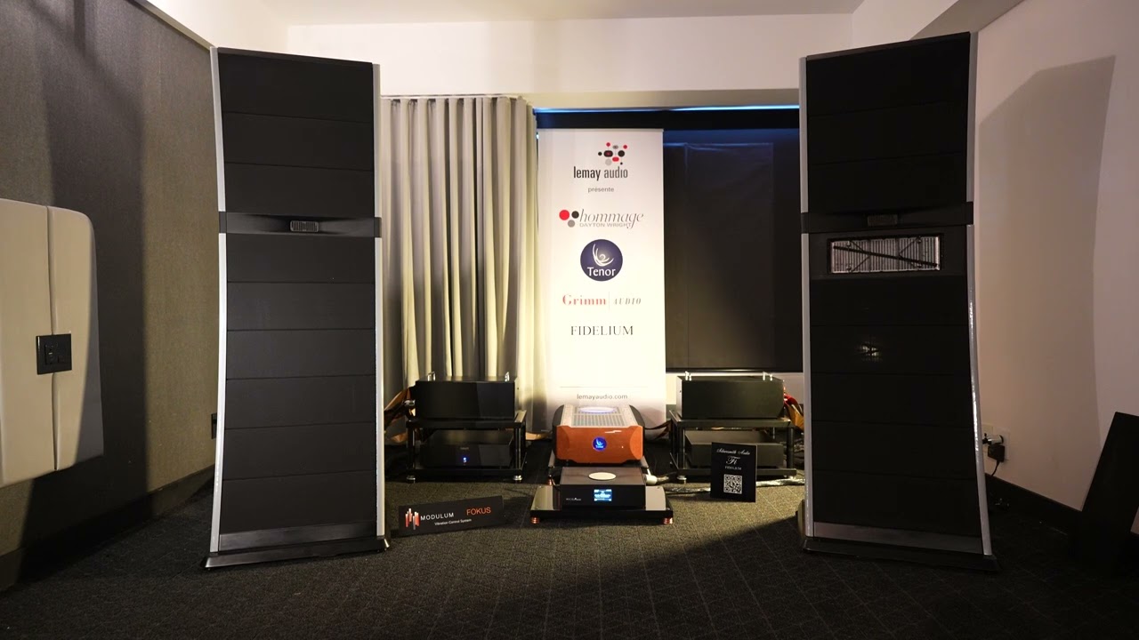 Lemay Audio Dayton Wright Electrostatic Speaker Hommage 9.3 / Tenor Audio - Montreal Audiofest 2024