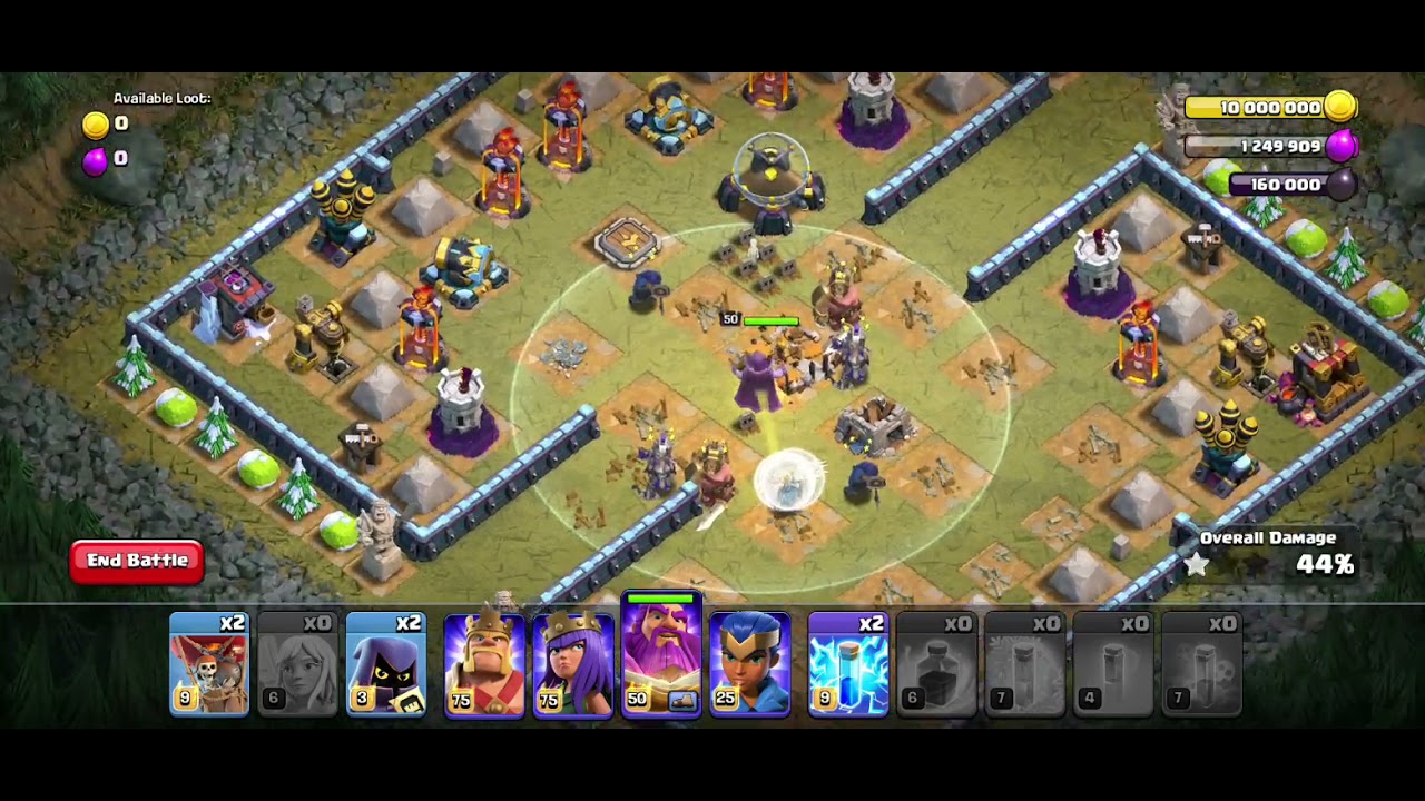 The last town hall 13 challenge of clash of clans complete with grand warden only.