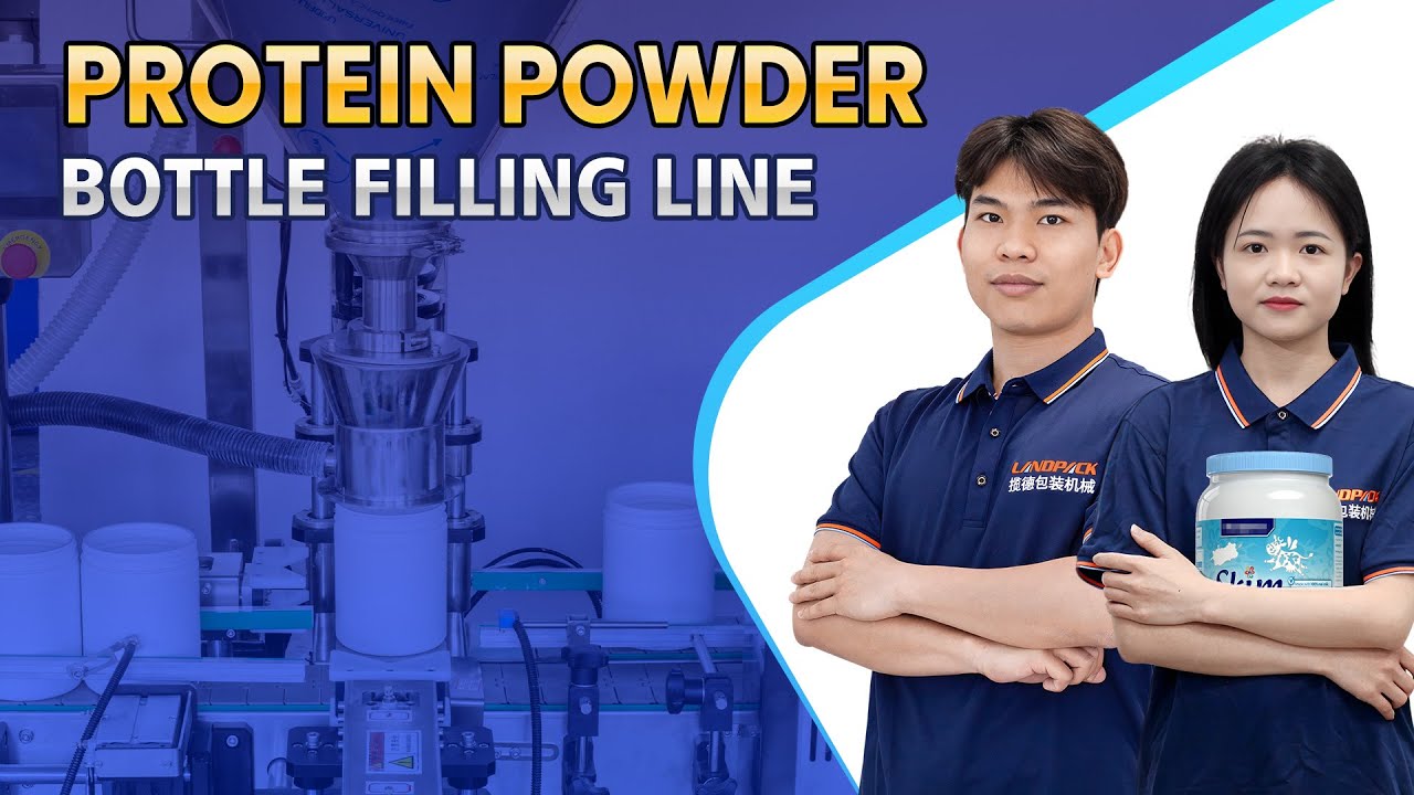 Automatic Protein Powder Bottle Filling Line | High Accuracy Powder Filling & Capping Machine