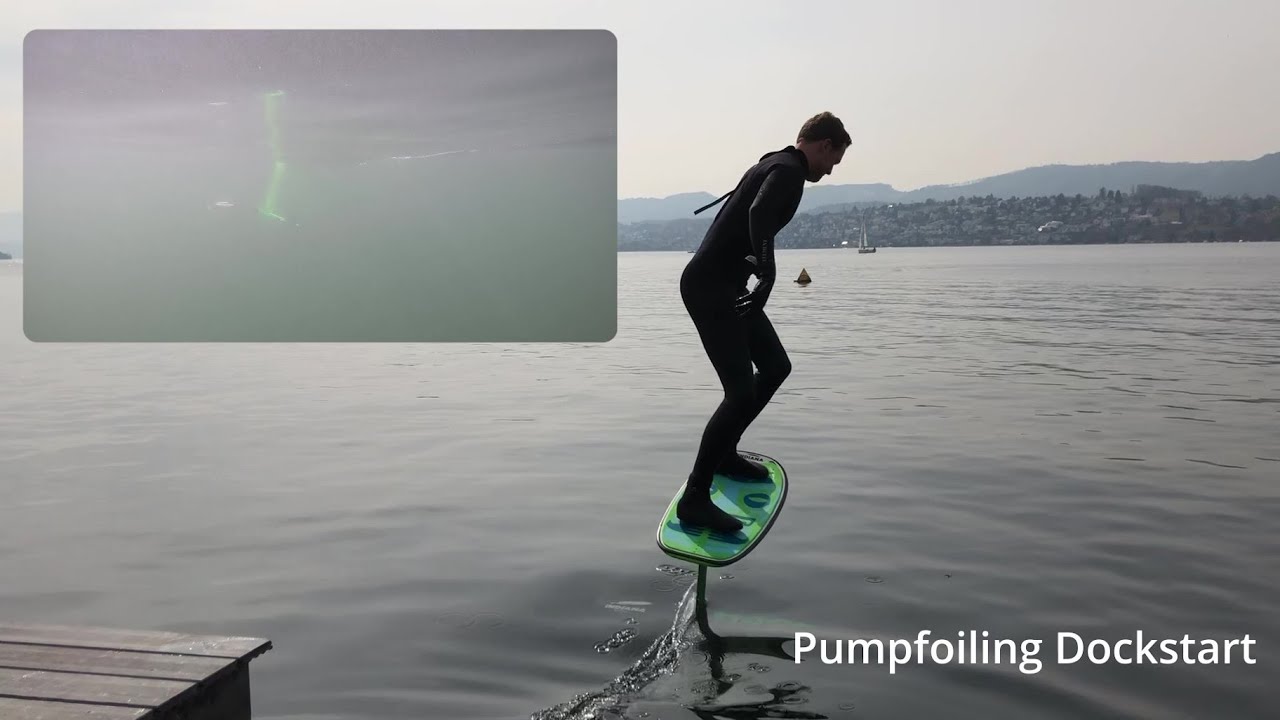 Pumpfoiling Dockstart - Underwater View