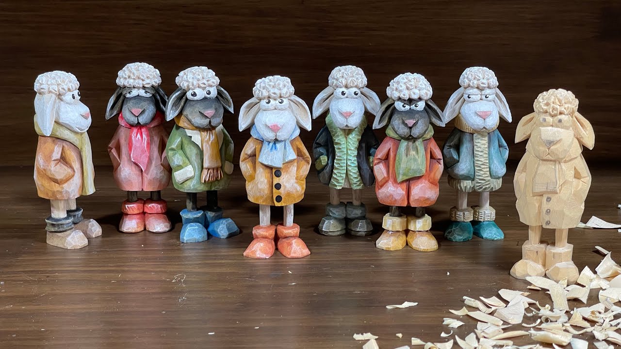 [우드카빙]목각인형 조각하기-양 woodcarving-carve a sheep