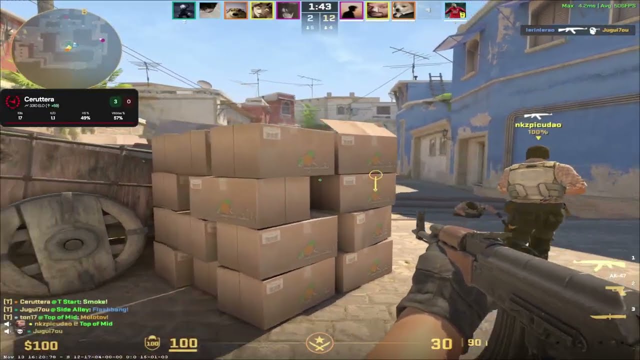 NÃO TEM CHANCE! Fiz 3.0 DE K/D contra PRONETS na FACEIT CS2!