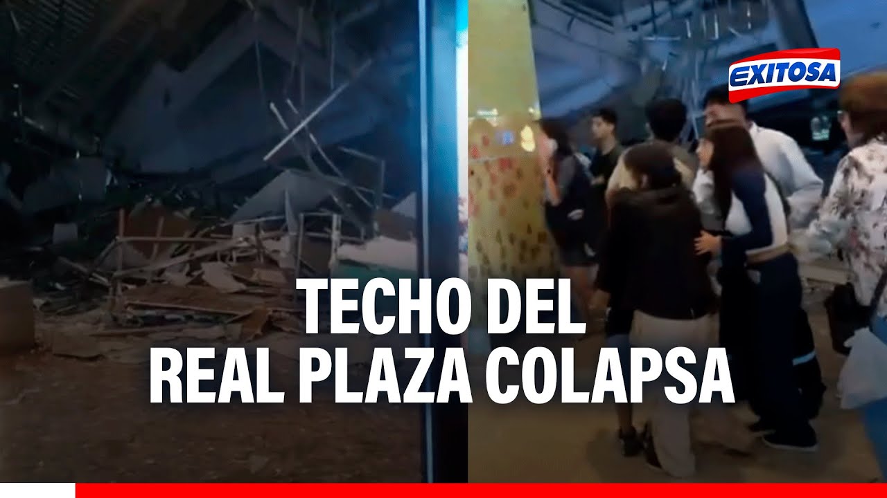 🔴🔵¡Impactantes imágenes! Techo del Real Plaza en Trujillo colapsa y cae sobre patio de comidas