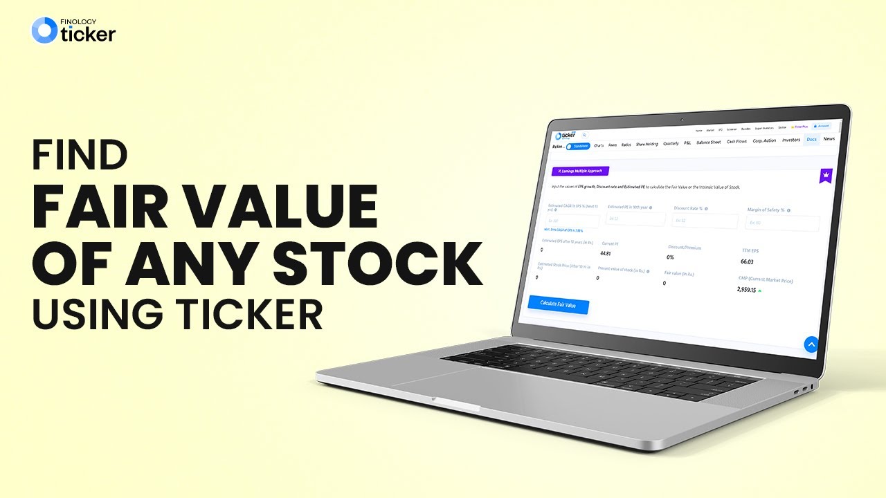 Find whether any Stock is Undervalued or Overvalued | Stock Valuation Calculators | Ticker Tutorial