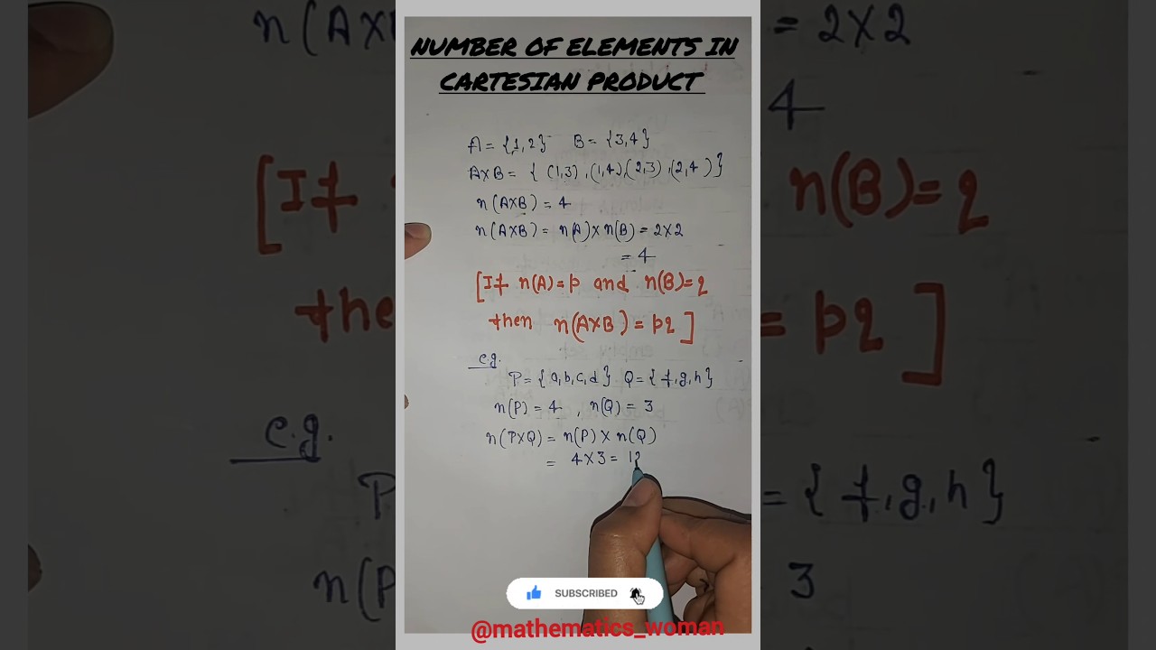 Number of elements in Cartesian Product|Relations and Functions|Class11|Chapter2|Ncert 