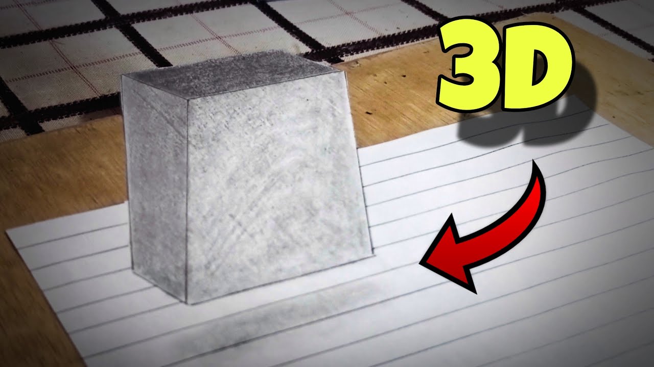 Dibujo 3D que engaña a tu cerebro 🤯 (Paso a Paso)