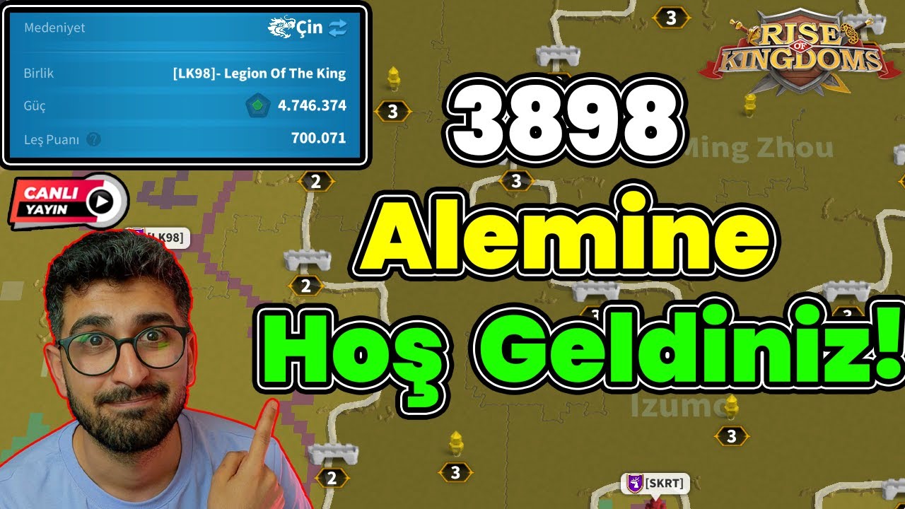 20,000 ABONE DOĞRUDAN DEVAM Çekilişler l 3898 Alemine Hoşgeldiniz l Rise of Kingdoms