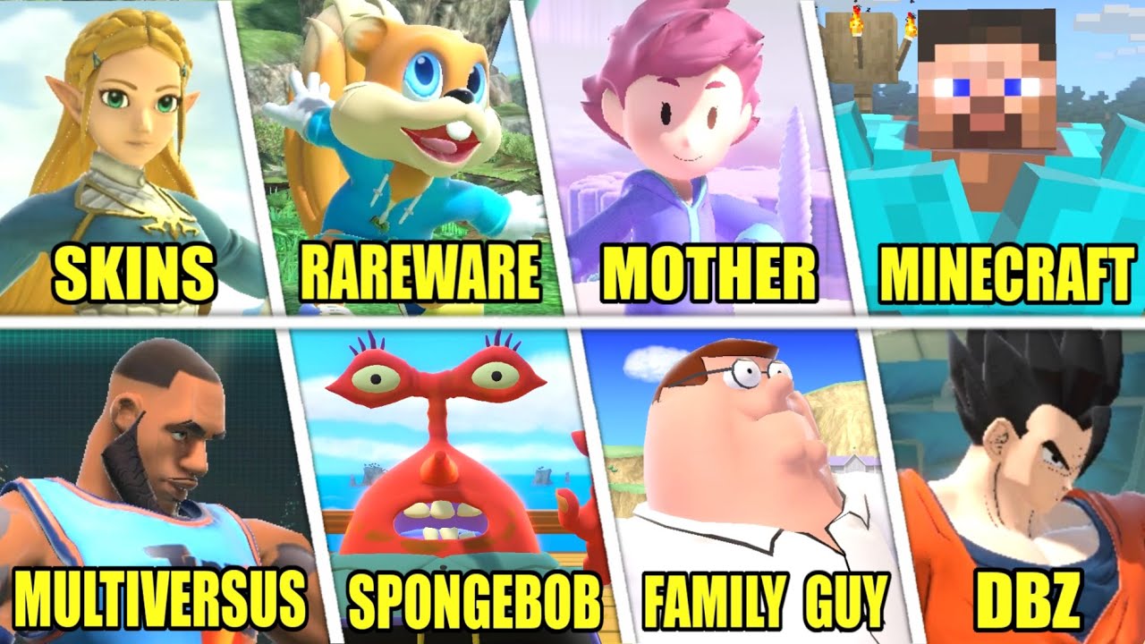 110+ Character Mods for Super Smash Bros. Ultimate! (1 Minute Mods Shorts Compilation)