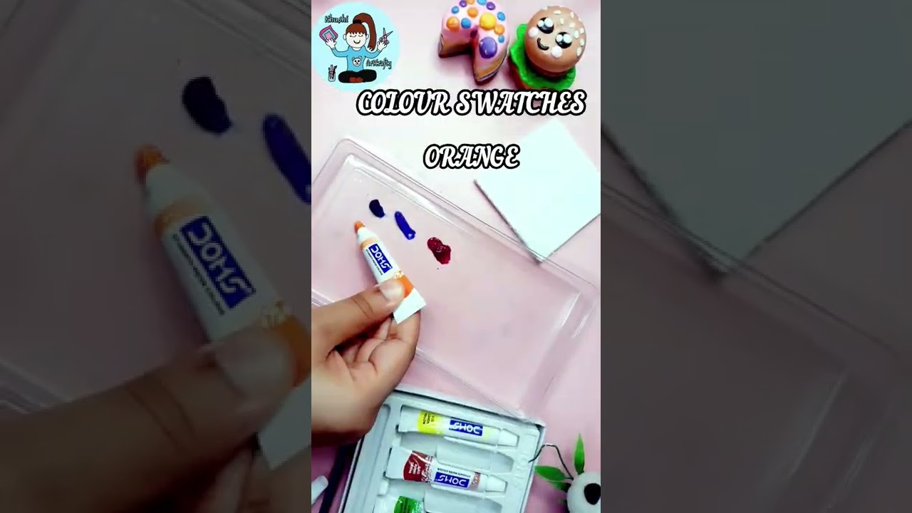 DOMS Water Colour Tubes 12 Shades Unboxing With Colour Swatches 