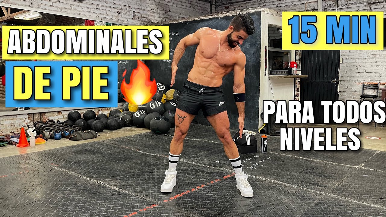 ABDOMINALES De Pie (15 MIN) Tonifica Tu ABDOMEN En Casa