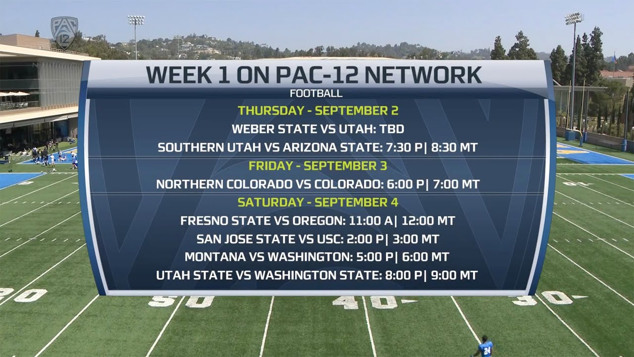 Pac-12 Networks TV schedule for early season matchups announced and analyzed
