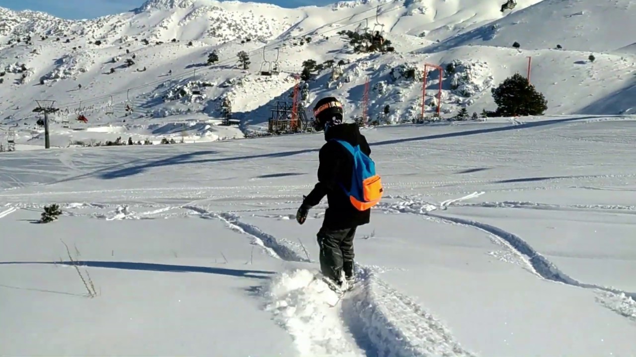 Güneşli bir günde snowboard - Davraz Kayak Merkezi (09.01.2019)