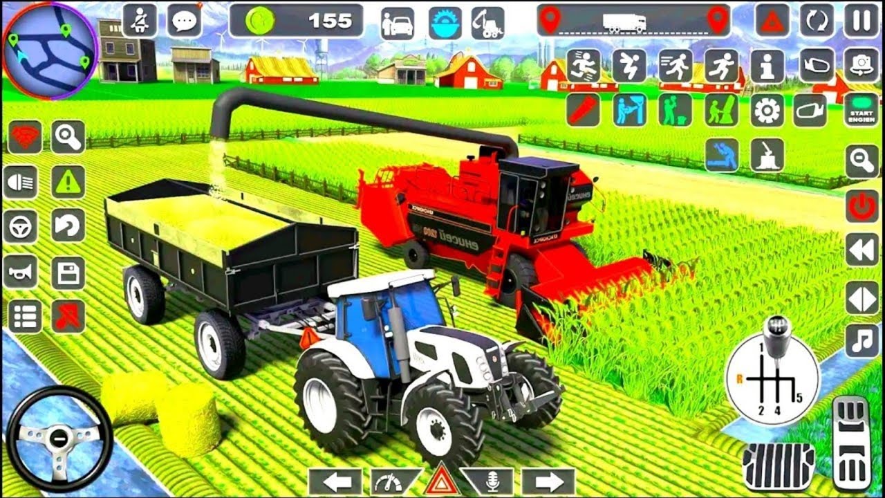 Modern Tractor farming Driving Simulator 3D New Tractor Game Android Gameplay #games #gaming